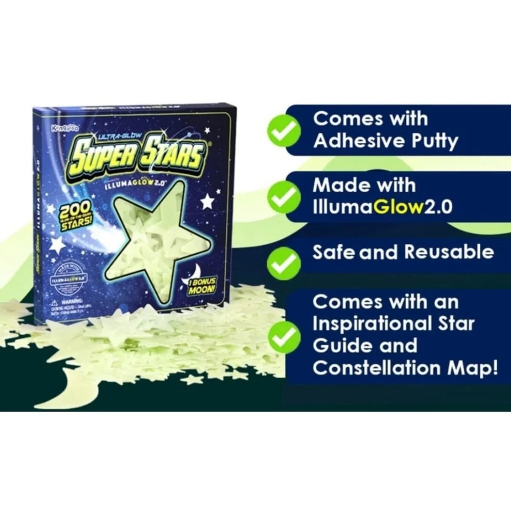 Glow in the Dark Stars with a Bonus Moon - Picture 3 of 9